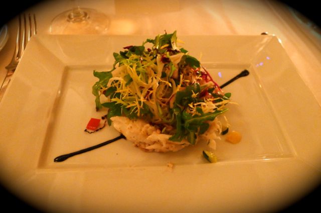 Thalassa Restaurant: Colossal Crabmeat Salad Frisse, Arugula, Truffle Vinaigrette